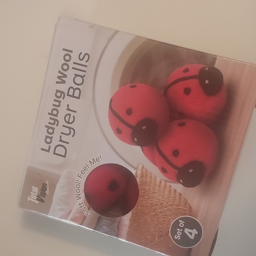 Ladybug Wool Dryer Balls - Set of 4